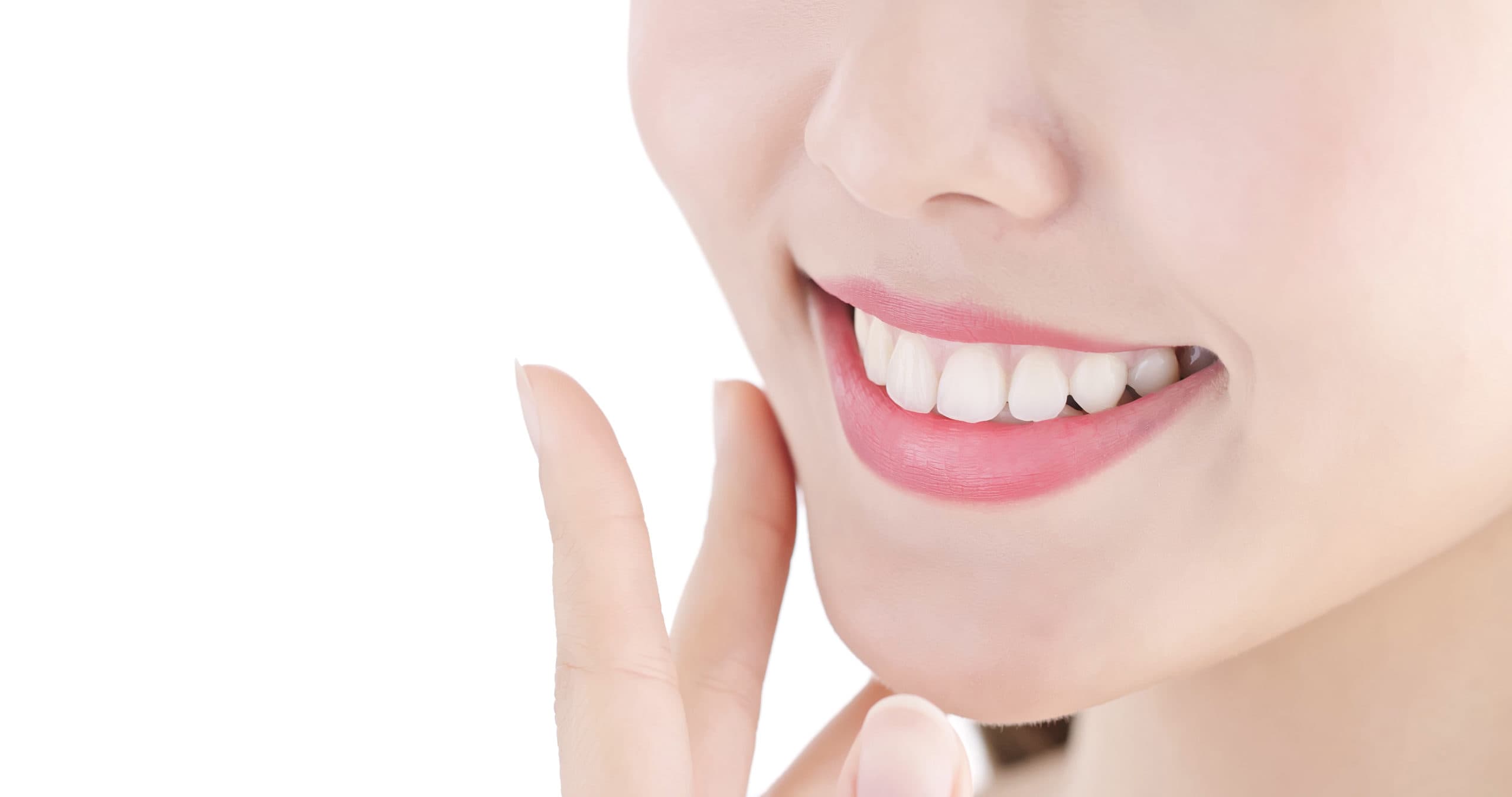 close up woman tooth